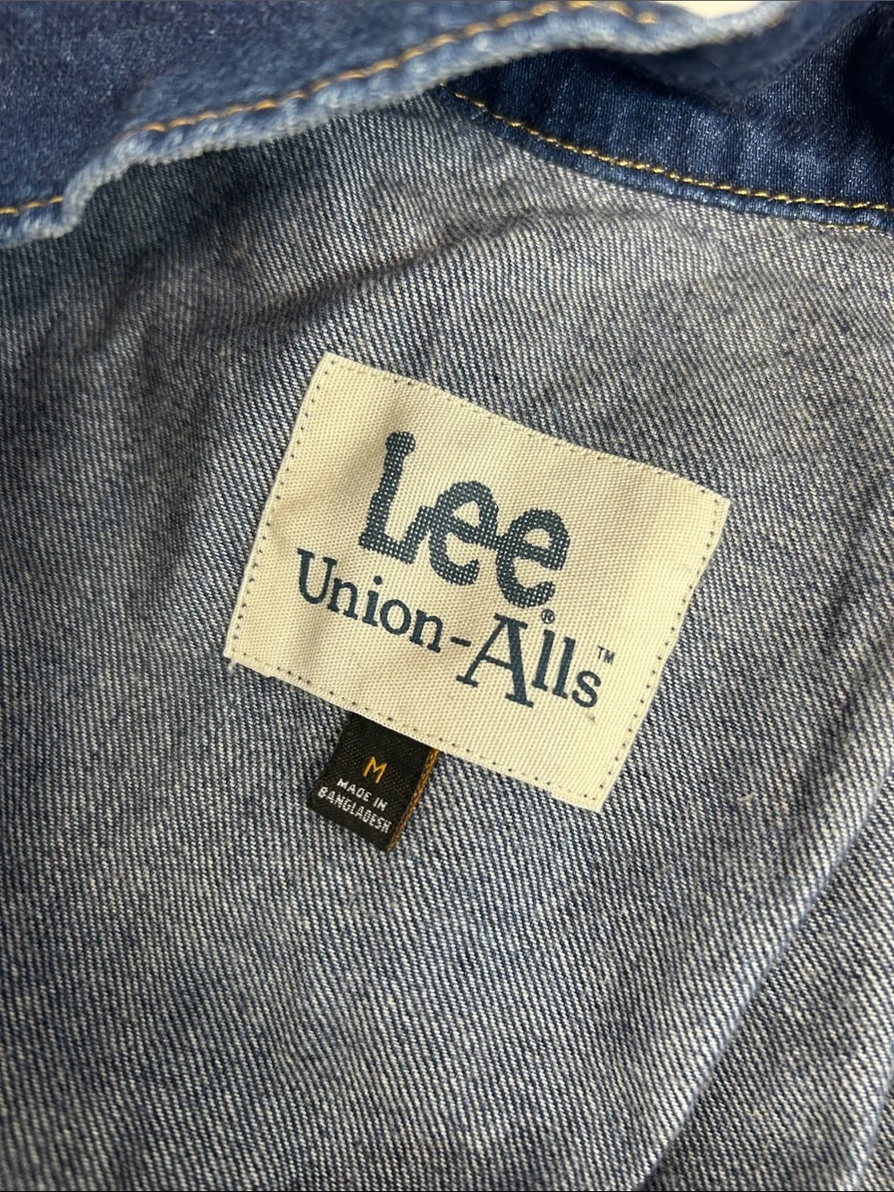 Dark Blue Denim Jumpsuit / Boilersuit size medium lee’s 100% cotton